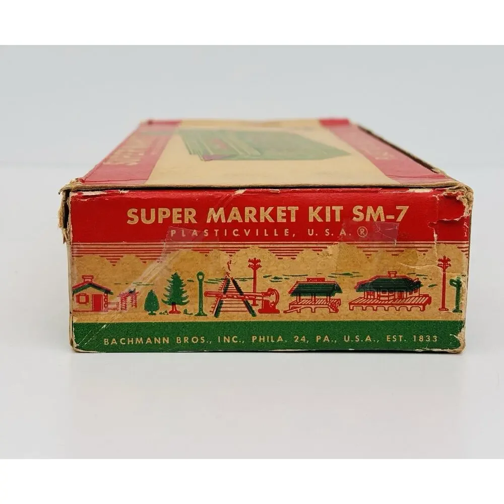 Plasticville O & S Gauge Super Market Kit SM-7 Complete w/ Box